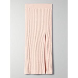 Wilfred knit slit skirt Ribbed midi skirt